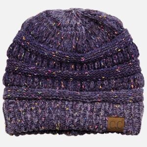 C.C Flecked Ombre Beanie - Purple